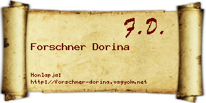 Forschner Dorina névjegykártya